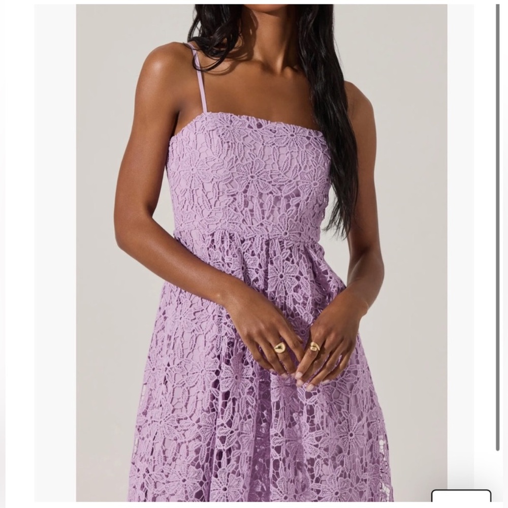 Astr Strapless Lilac Lace Dress size S